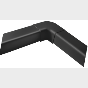 Altech T80-S flad vinkel 80x60 mm Sort RAL 9005 90 gr.