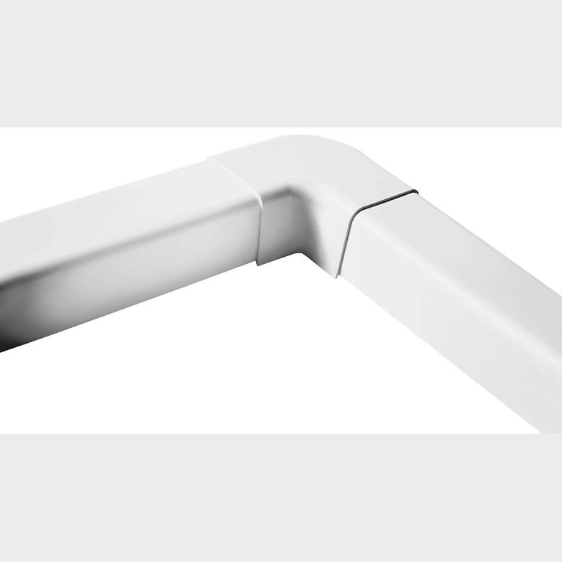 Altech T80-H flad vinkel 80x60 mm Hvid RAL 9010 90 gr