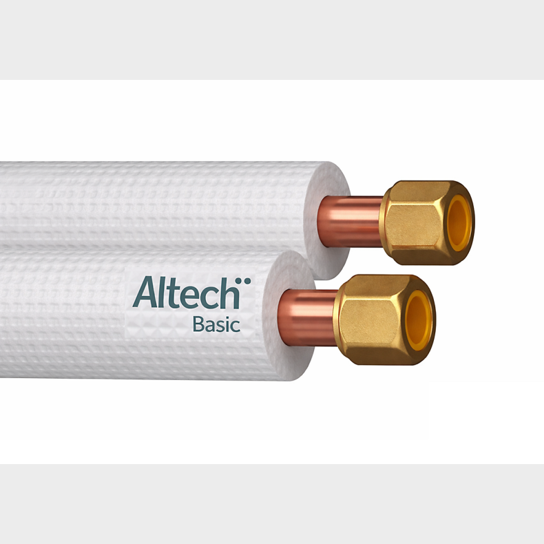 Altech Basic isolerede k�ler�r 0,8 mm - 0,8 mm, Med flange &amp; oml�ber, 3 m, 1/4'' - 3/8''