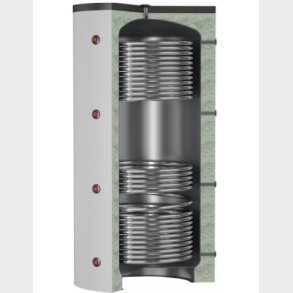 Accumuleringstank 800Liter m 2 varmespiraler