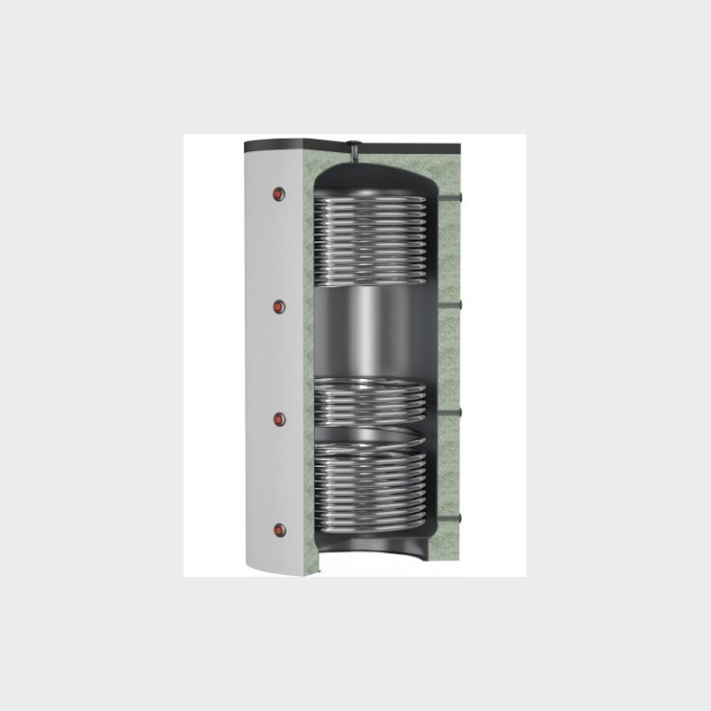 Accumuleringstank 800Liter m 2 varmespiraler