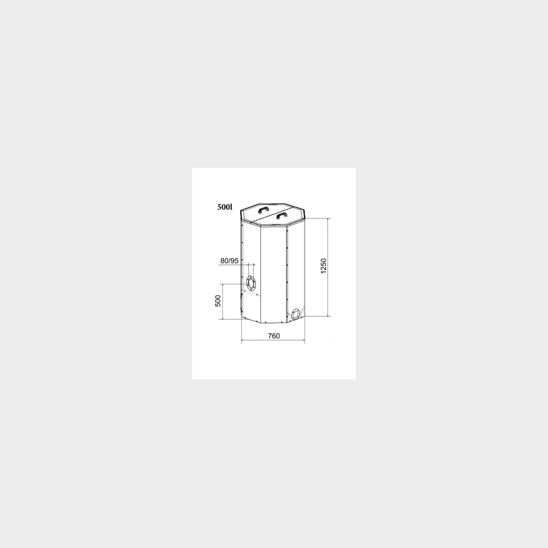 Atmos 500 L pillebeholder